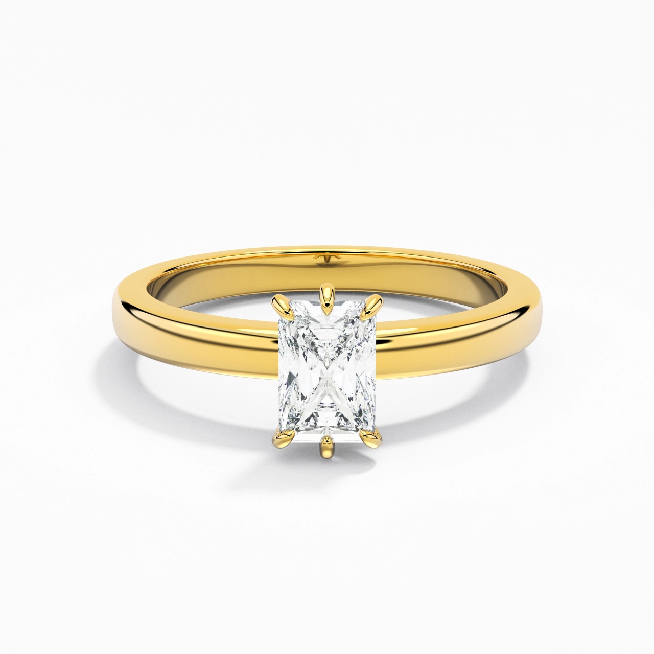 0.80ct Moissanite Moissanite Bague de fiançailles Or 14 carats