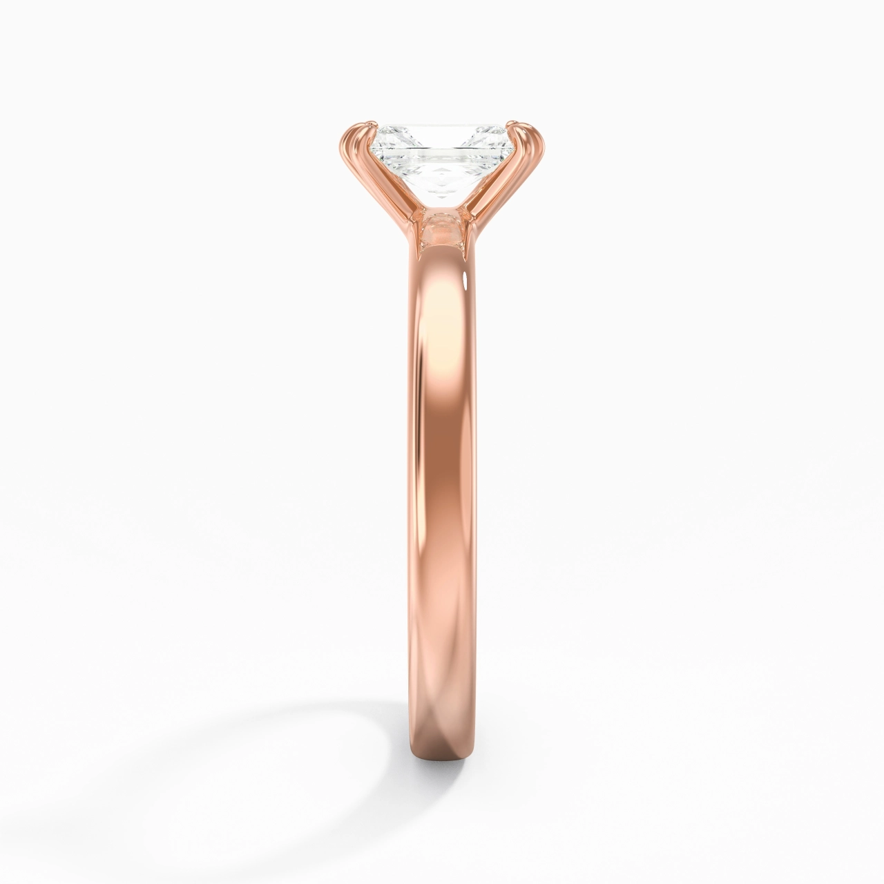 0.80ct Moissanite Moissanite Bague de fiançailles Or rose 14 carats