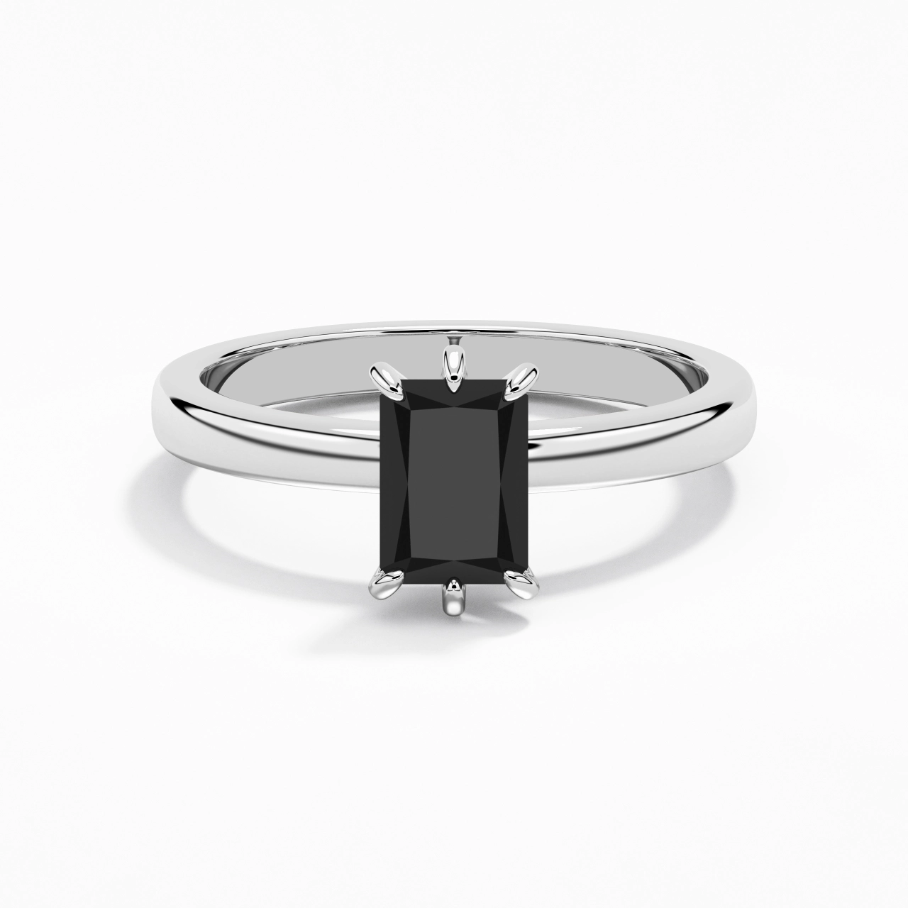 1.00ct Moissanite Zircon cubique Bague de fiançailles Argent sterling 925