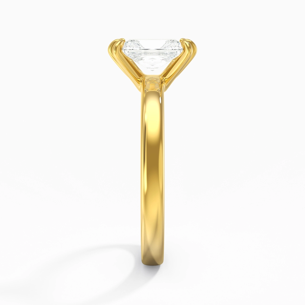 1.00ct Moissanite Moissanite Bague de fiançailles Or 14 carats