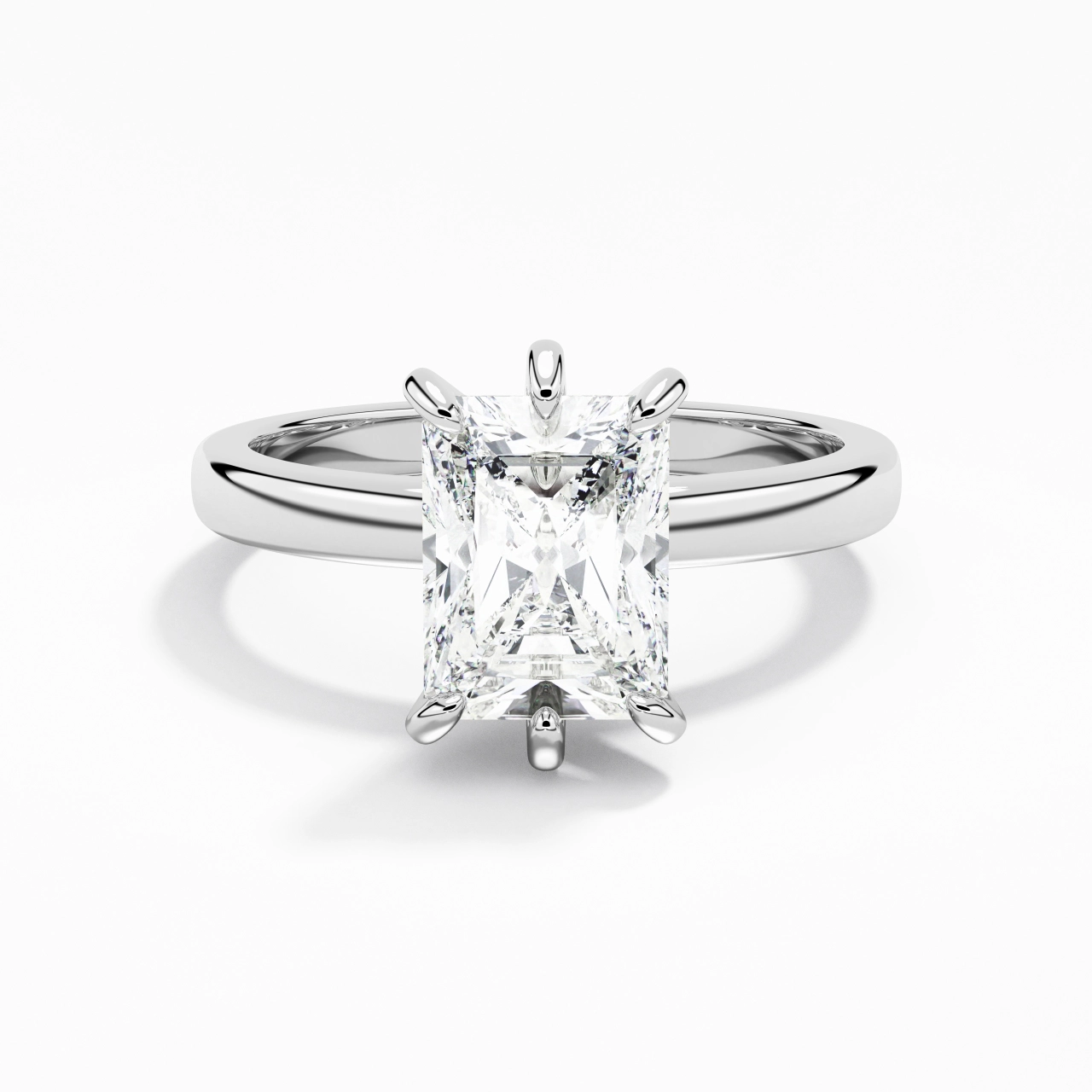 2.00ct Moissanite Moissanite Engagement Ring 14K White Gold