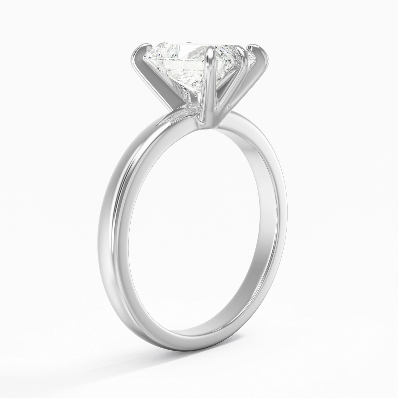 2.00ct Moissanite Moissanite Engagement Ring 14K White Gold