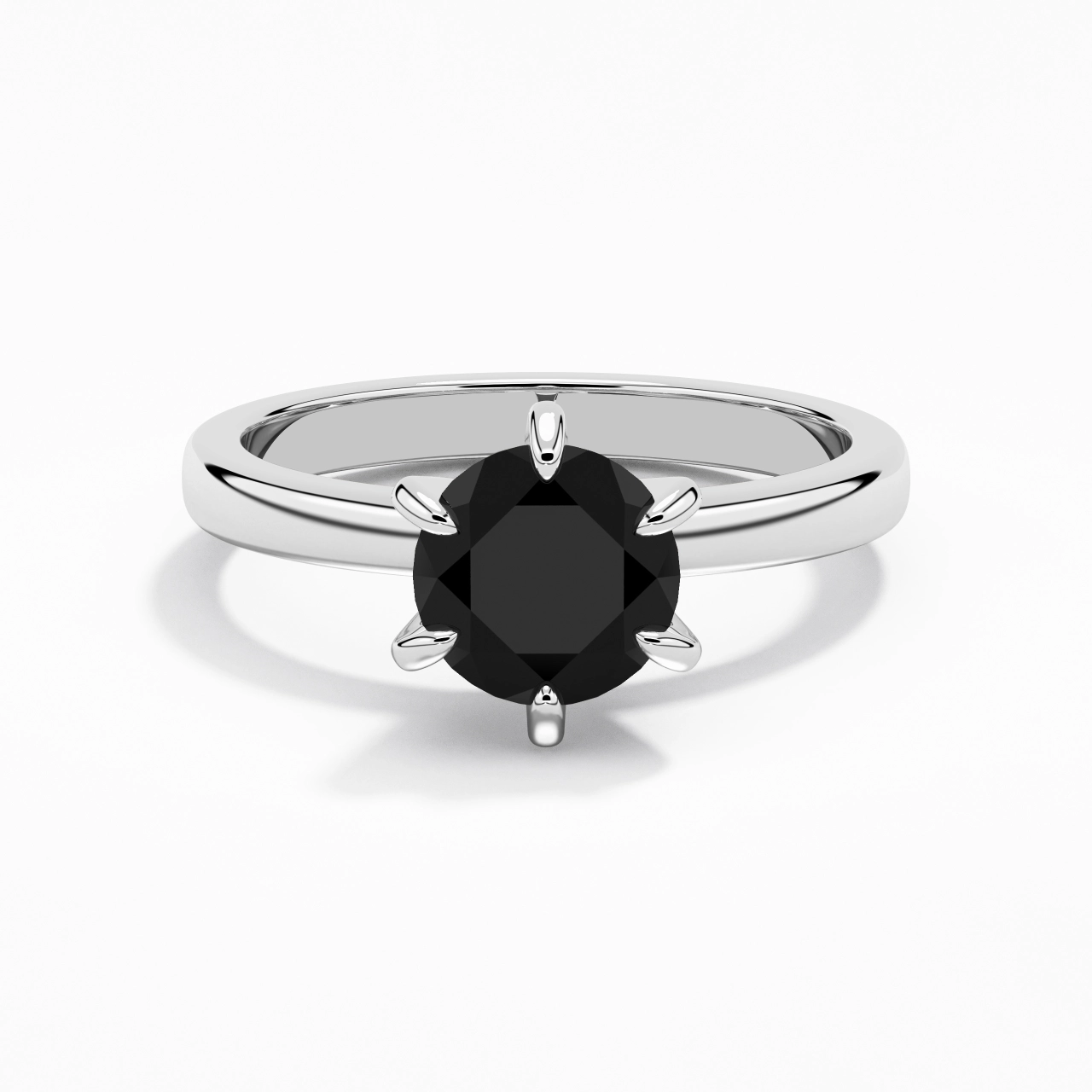 1.50ct Moissanite Zircon cubique Bague de fiançailles Argent sterling 925