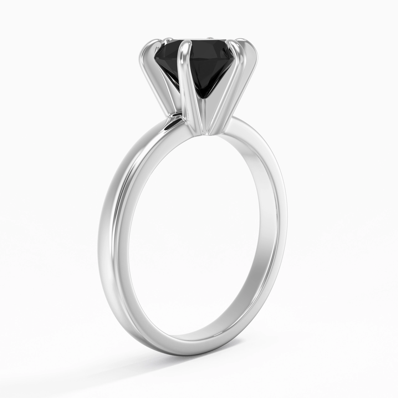 1.50ct Moissanite Zircon cubique Bague de fiançailles Argent sterling 925