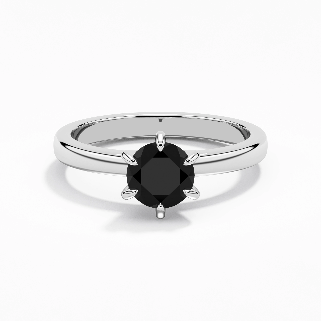 1.00ct Moissanite Zircon cubique Bague de fiançailles Argent sterling 925