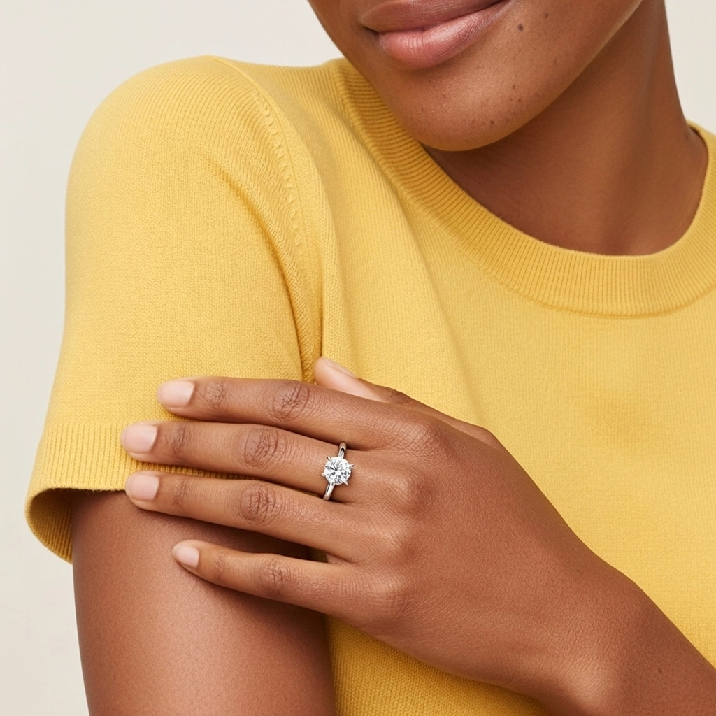 2.00ct Moissanite Engagement Ring 925 Sterling Silver