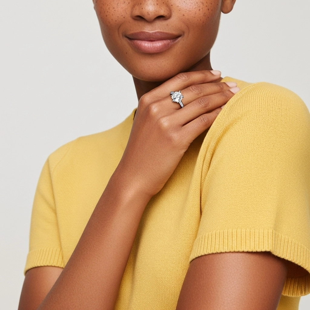 2.00ct Moissanite Engagement Ring 925 Sterling Silver