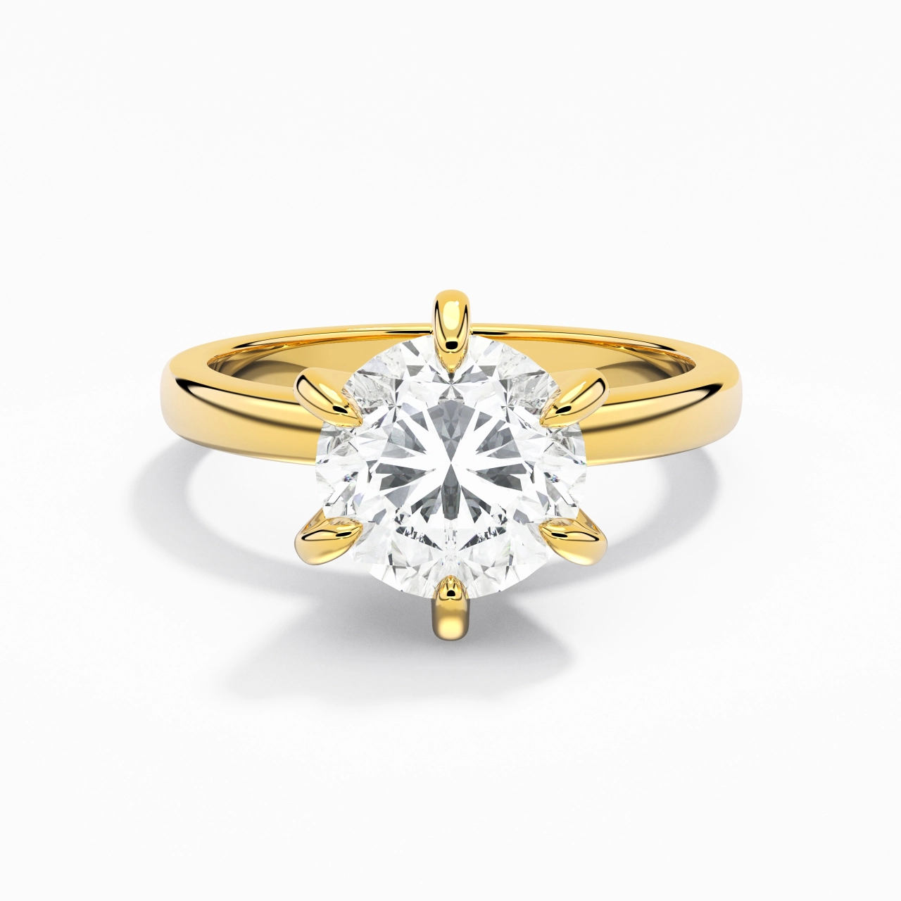 2.00ct Moissanite Engagement Ring 14K Gold