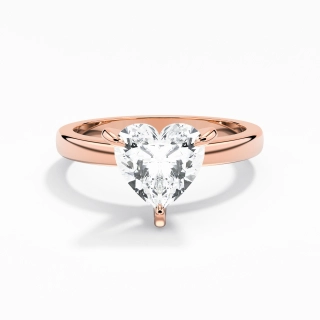 1.50ct Moissanite Engagement Ring 14K Rose Gold