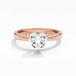 1.00ct Moissanite Engagement Ring 18K Rose Gold