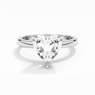 2.00ct Moissanite Engagement Ring 18K White Gold