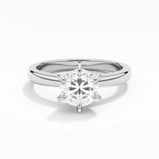 1.00ct Moissanite Engagement Ring 14K White Gold