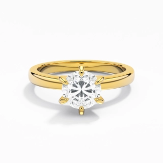 1.00ct Moissanite Engagement Ring 14K Gold