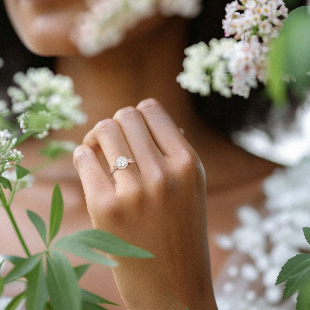 Graceful Pear 2.00ct Moissanite Engagement Ring