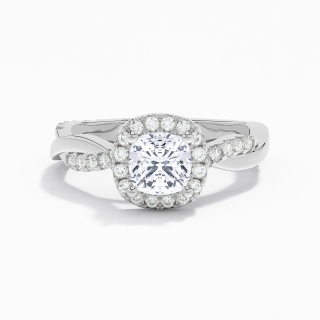 Graceful Cushion 1.00ct Moissanite Engagement Ring