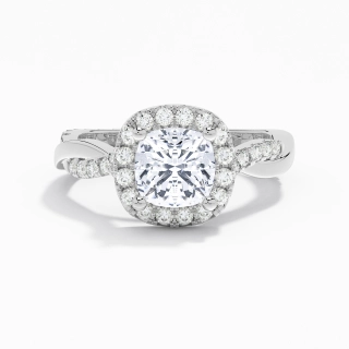 Halo Cathedral Engagement Ring 2.00ct Moissanite