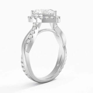 Graceful Heart 2.00ct Moissanite Engagement Ring