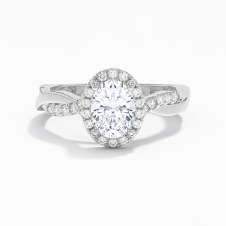 Gracieux Ovale 1.50ct Moissanite Bague de fiançailles