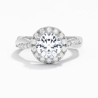 Graceful Round 2.00ct Moissanite Engagement Ring