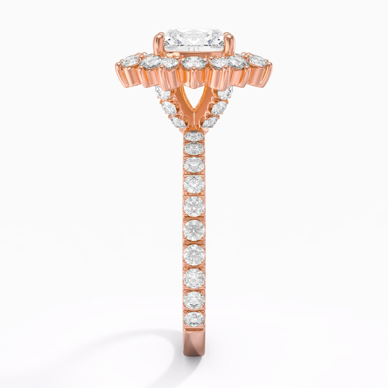 Lujo Cojín 2.00ct Moissanita Anillo de Compromiso