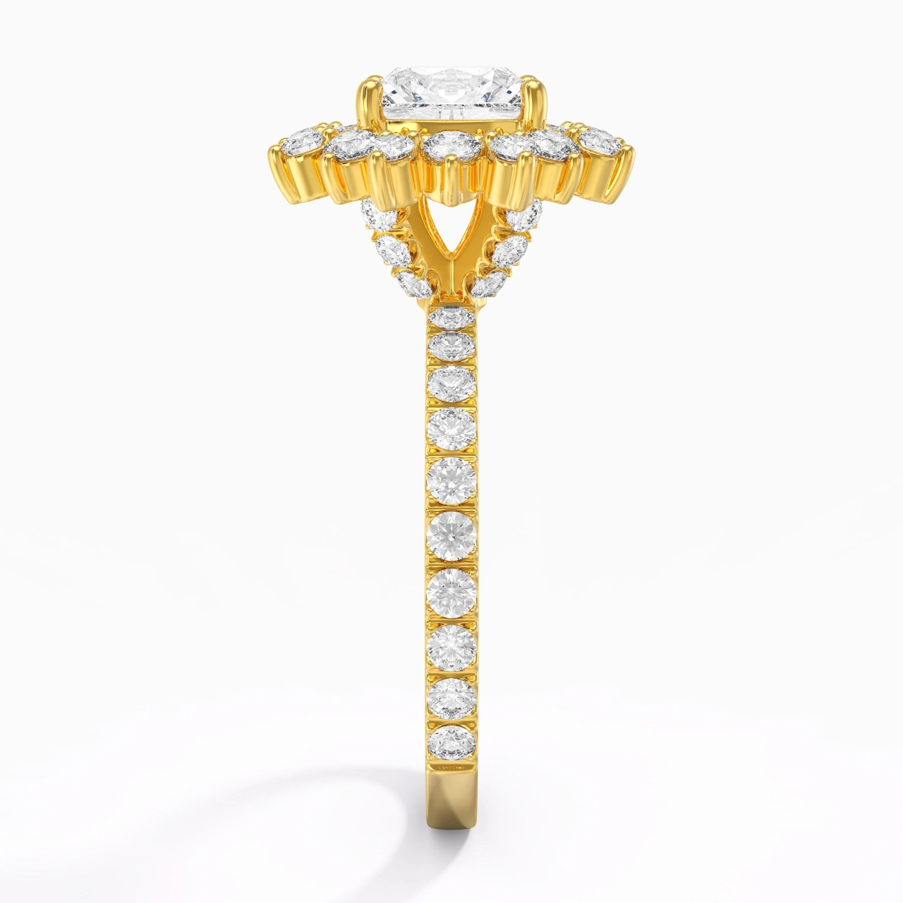 925 Sterling Silver Moissanite Engagement Ring