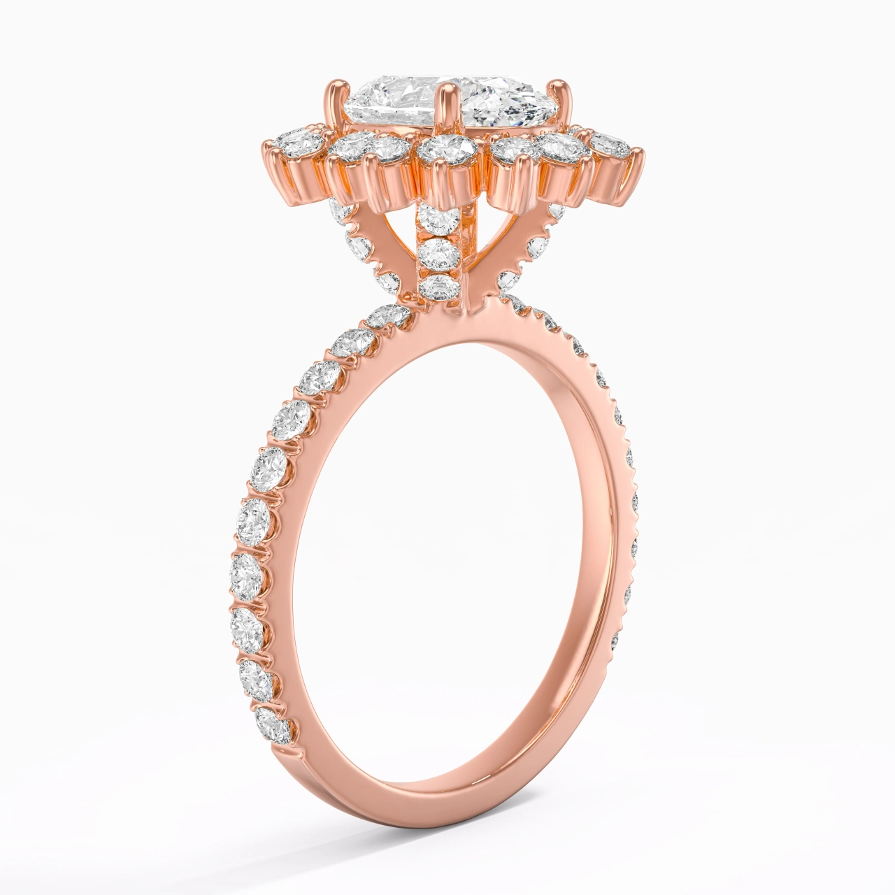 925 Sterling Silver Moissanite Engagement Ring