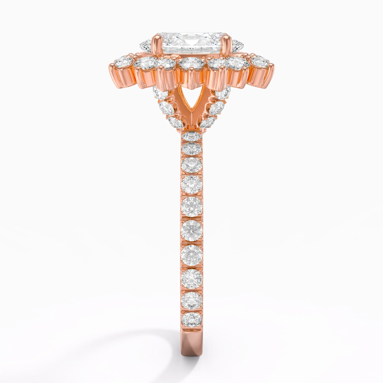 925 Sterling Silver Moissanite Engagement Ring