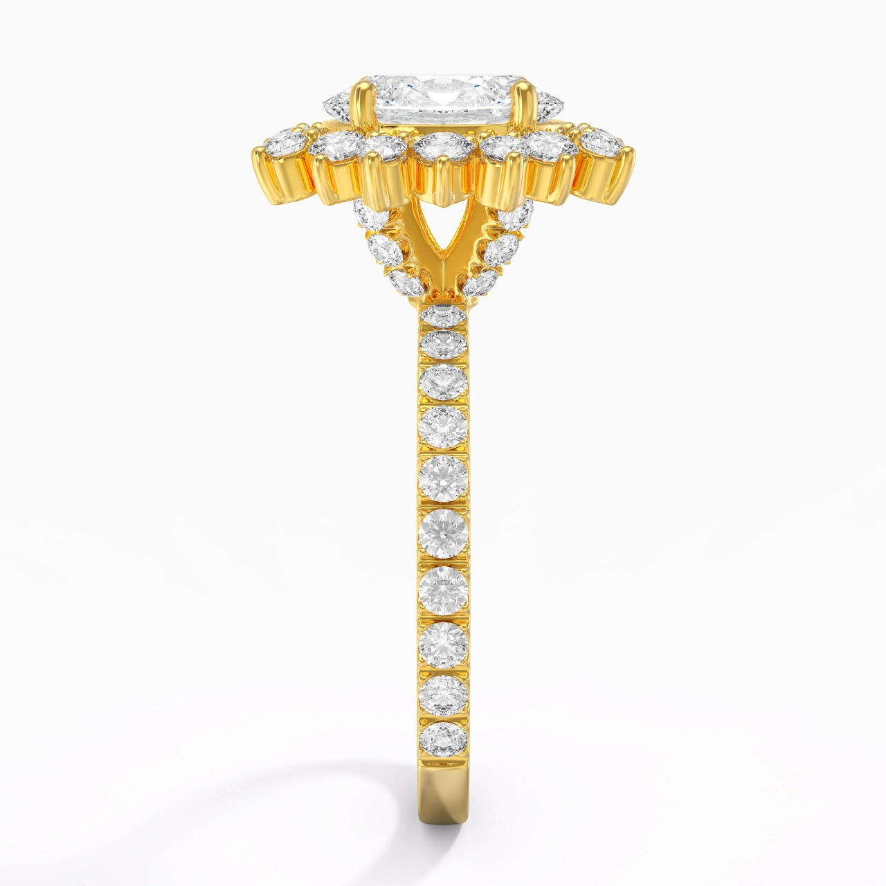 925 Sterling Silver Moissanite Engagement Ring