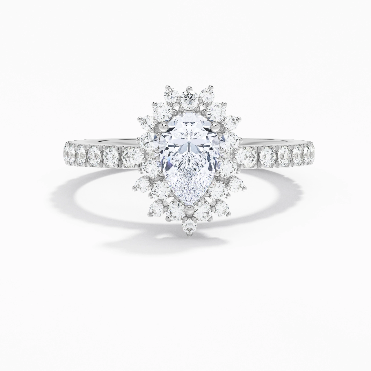 925 Sterling Silver Moissanite Engagement Ring