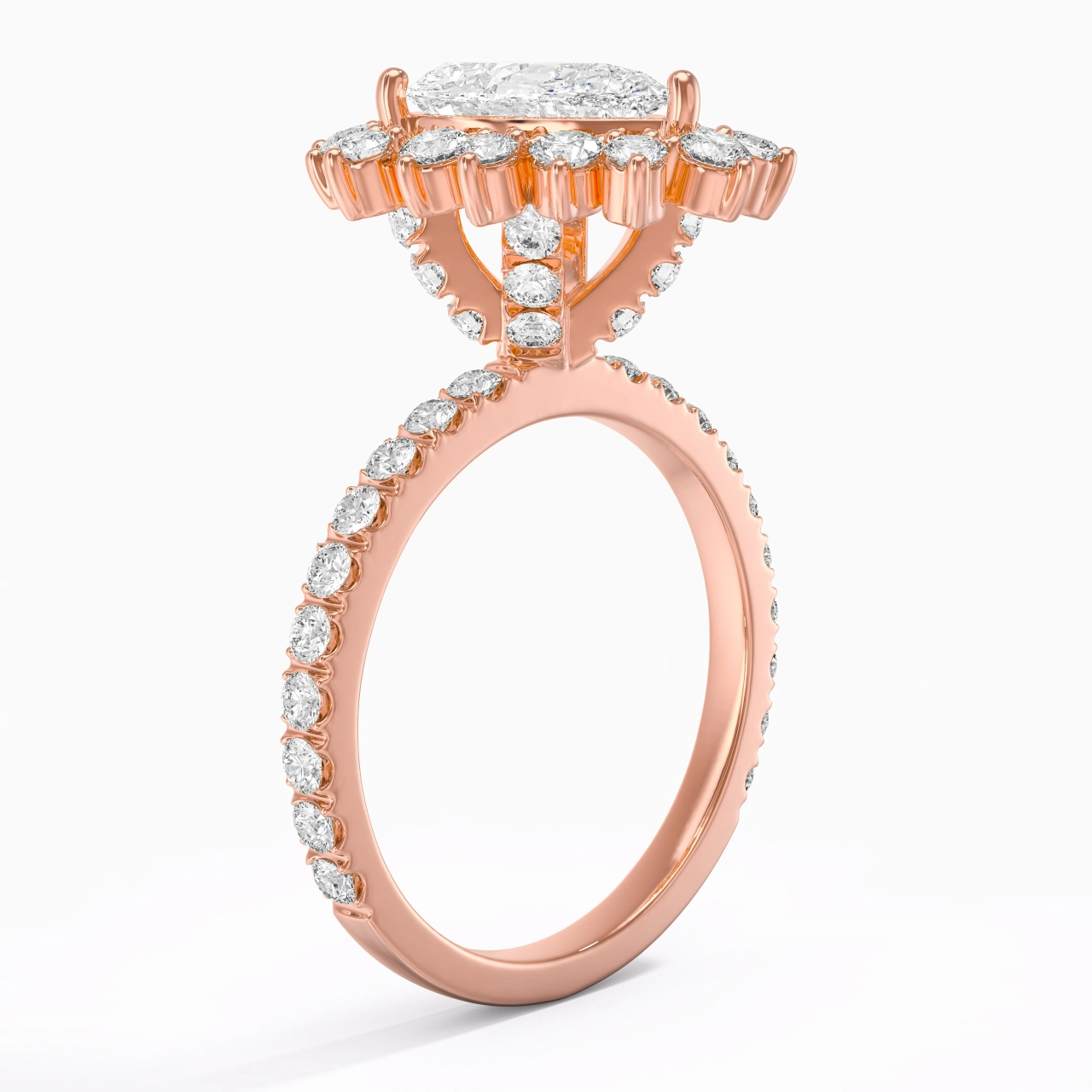 Luxury Pear 2.00ct Moissanite Engagement Ring