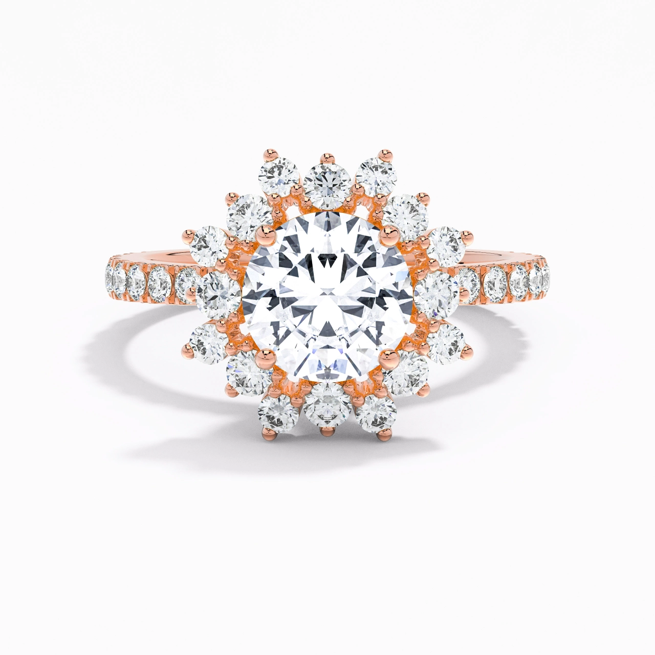 925 Sterling Silver Moissanite Engagement Ring