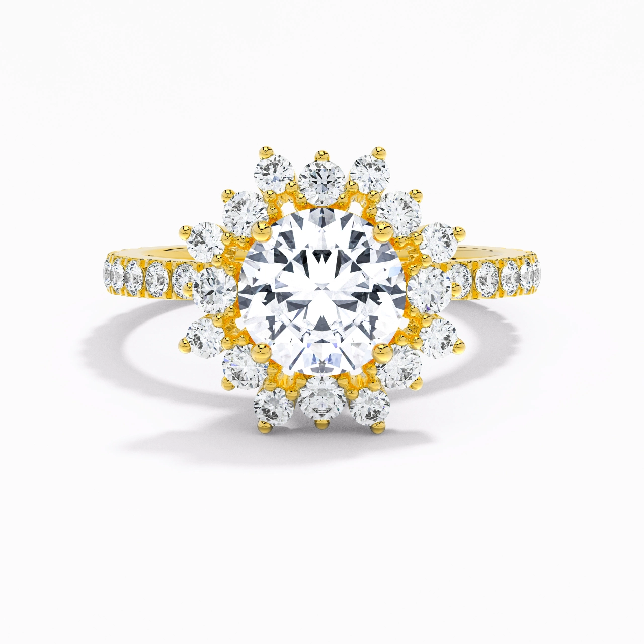 925 Sterling Silver Moissanite Engagement Ring