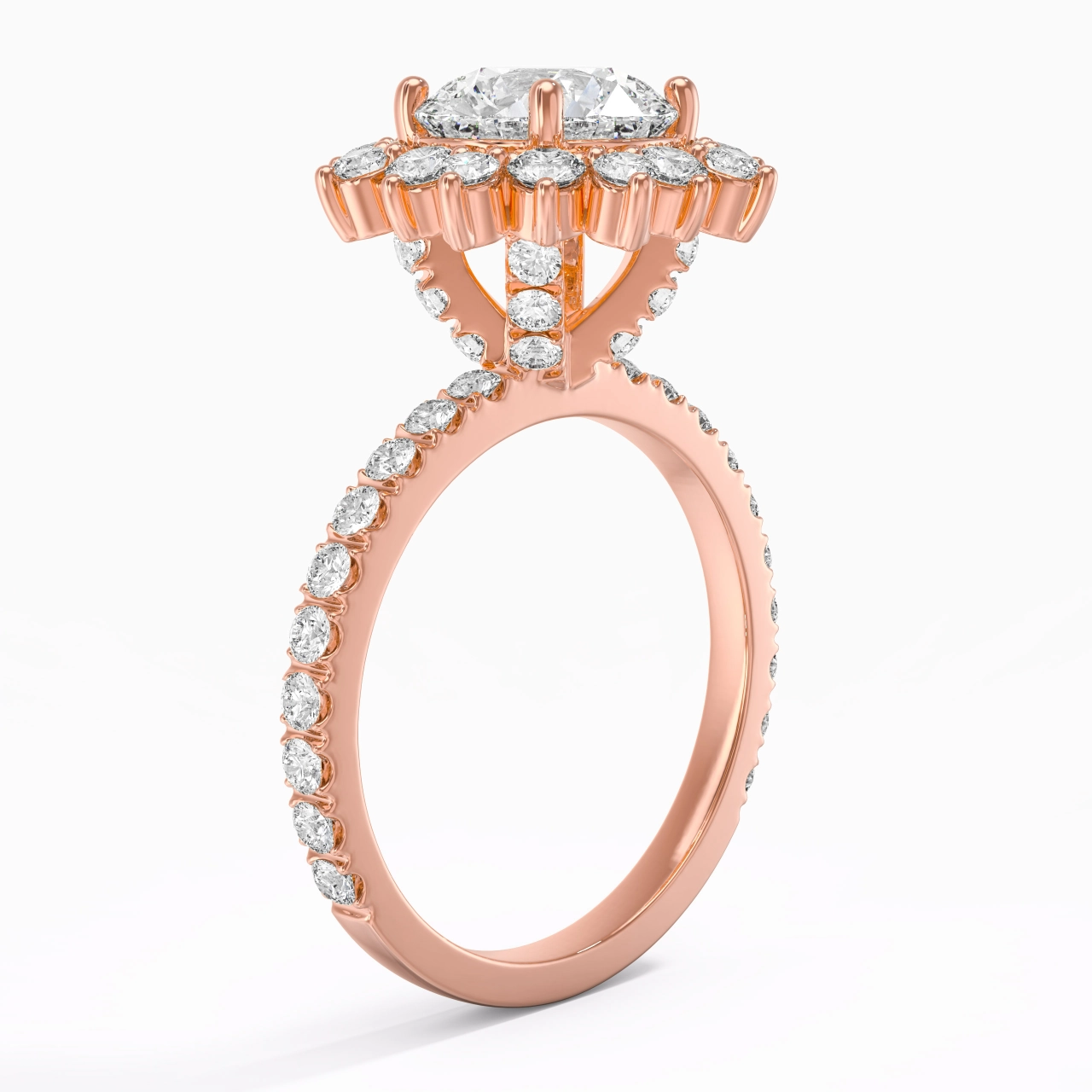 925 Sterling Silver Moissanite Engagement Ring