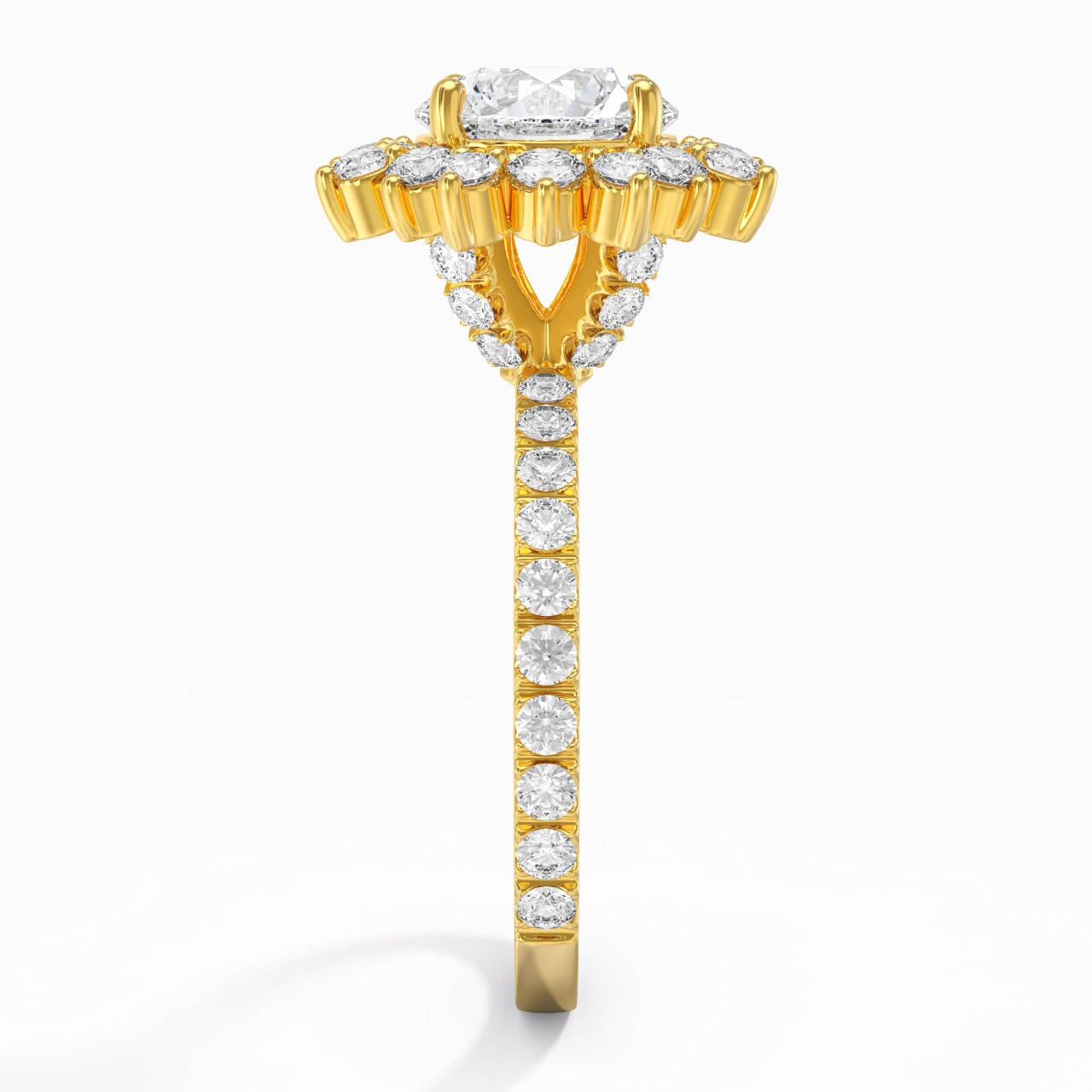 925 Sterling Silver Moissanite Engagement Ring