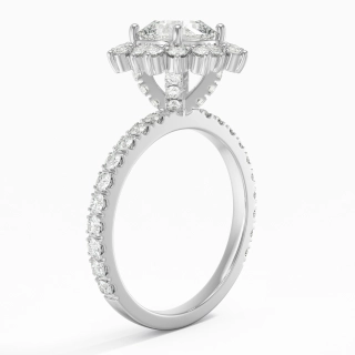 Luxury Cushion 1.50ct Moissanite Engagement Ring