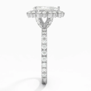 Le luxe Poire 1.50ct Moissanite Bague de fiançailles