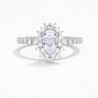 925 Sterling Silver Moissanite Engagement Ring