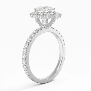 925 Sterling Silver Moissanite Engagement Ring