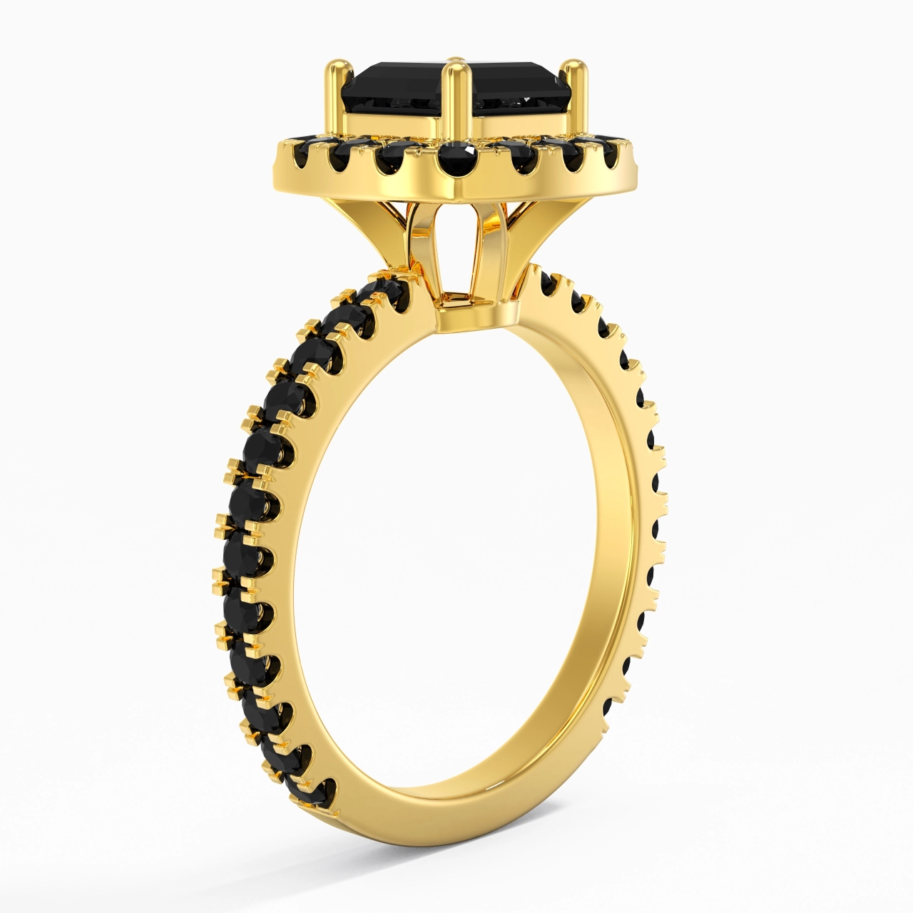 Delicado Asscher 1.50ct Circonio cúbico Anillo de Compromiso