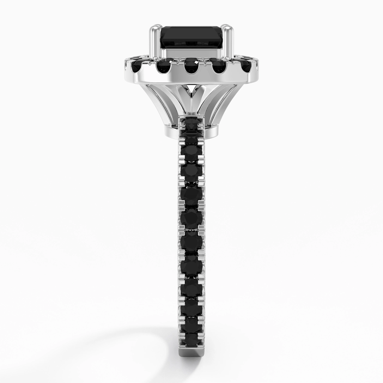 Delicado Asscher 1.50ct Circonio cúbico Anillo de Compromiso