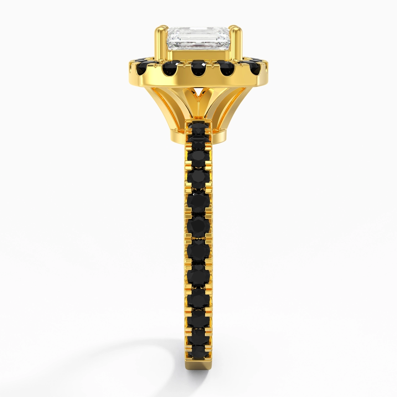 Délicat Asscher 1.50ct Zircon cubique Bague de fiançailles