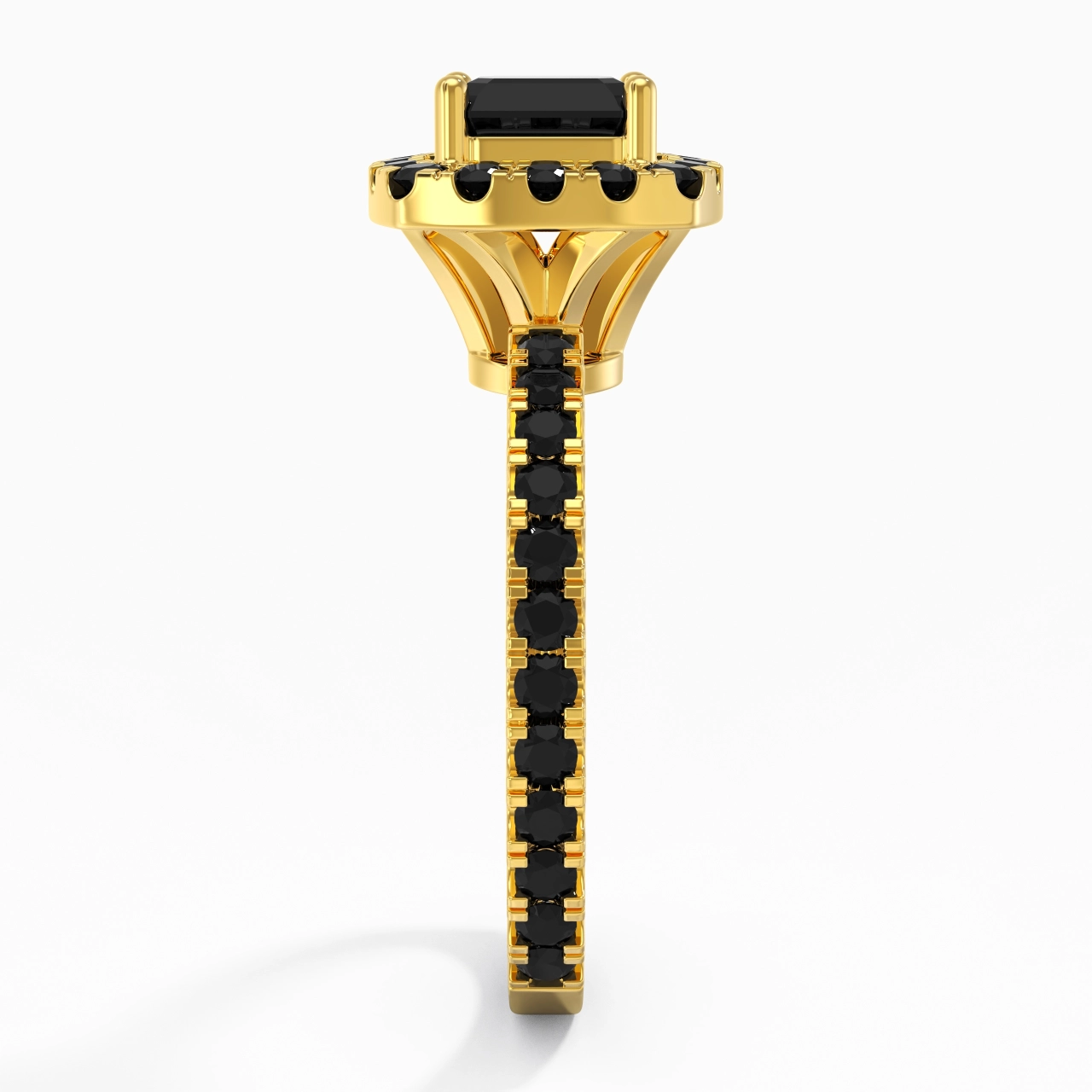 Délicat Asscher 1.00ct Zircon cubique Bague de fiançailles