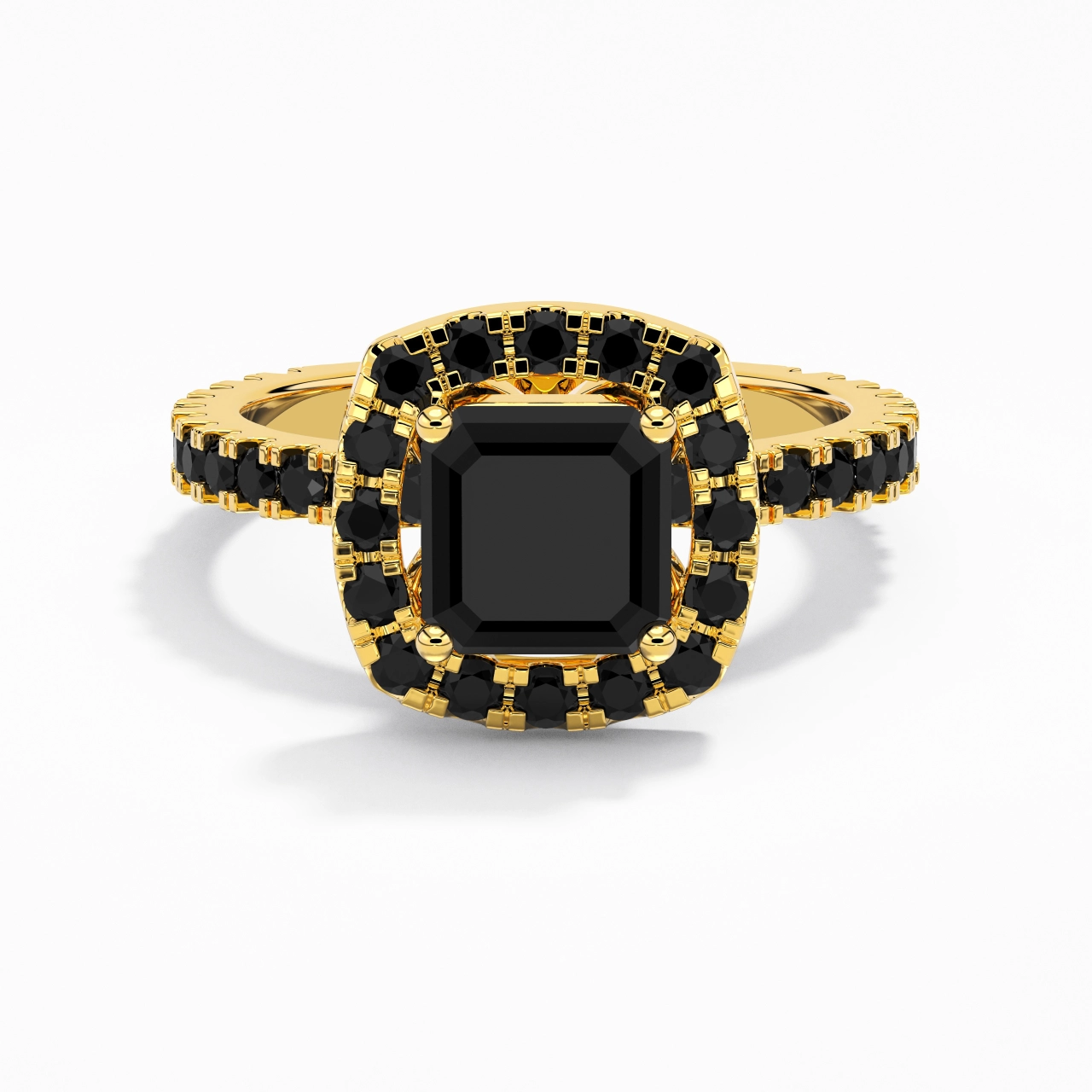 Delicado Asscher 2.00ct Circonio cúbico Anillo de Compromiso