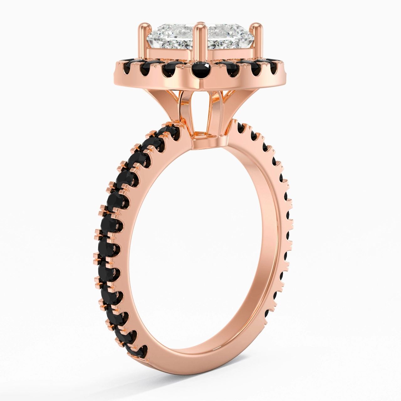 Delicado Asscher 2.00ct Circonio cúbico Anillo de Compromiso