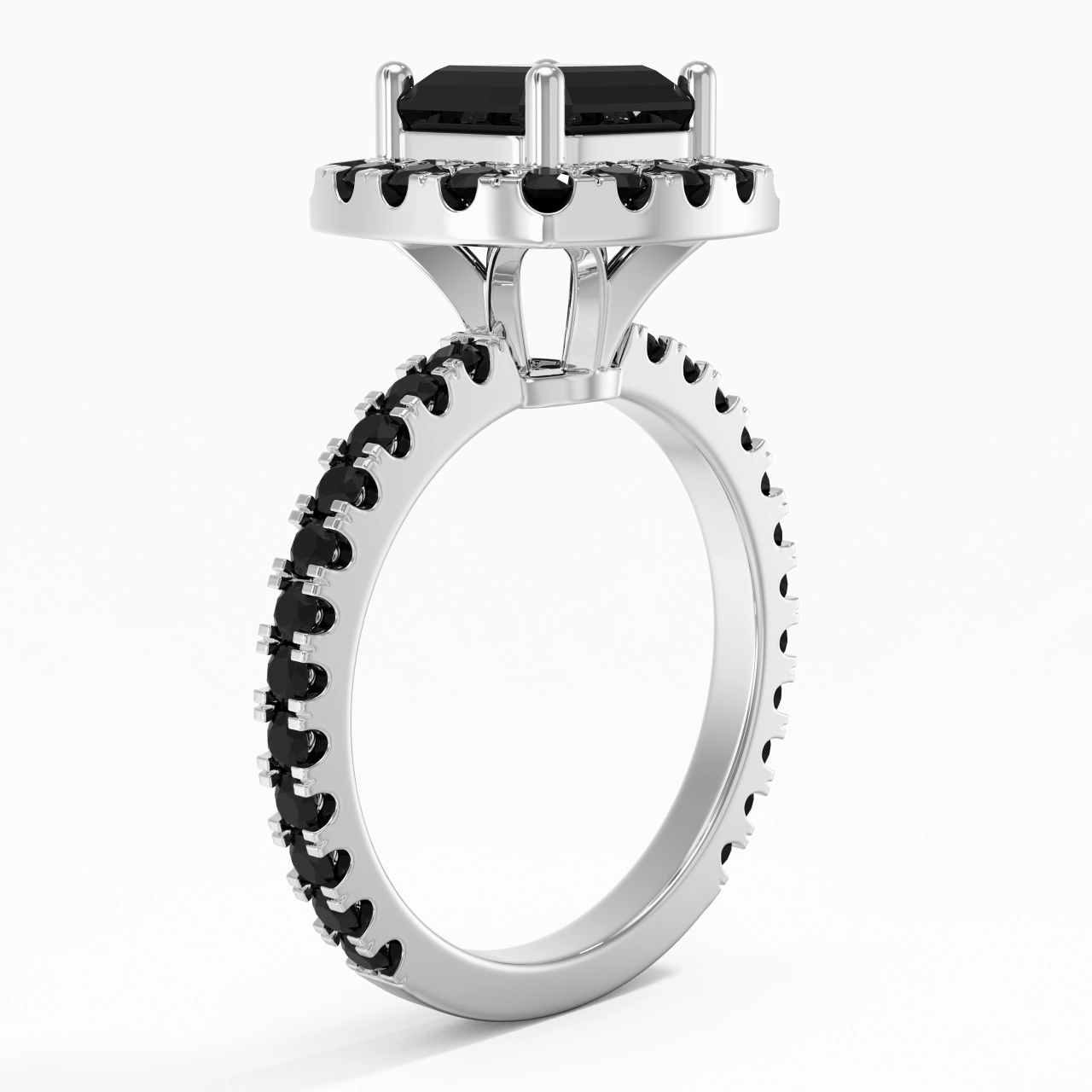 Delicado Asscher 2.00ct Circonio cúbico Anillo de Compromiso