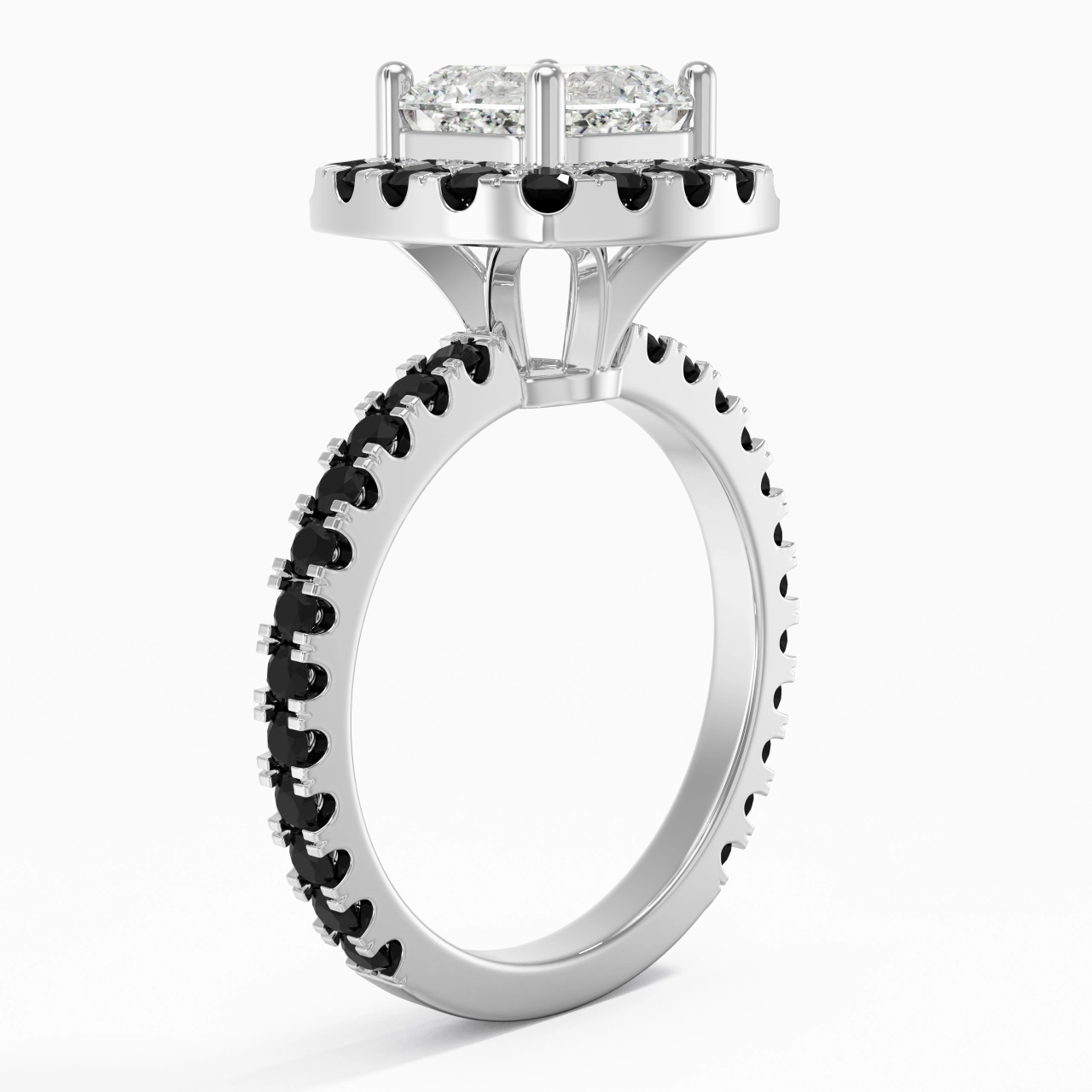 Delicado Asscher 2.00ct Circonio cúbico Anillo de Compromiso