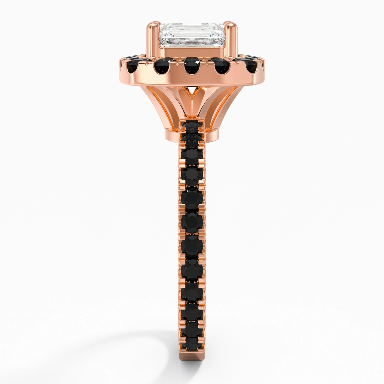 Delicado Asscher 2.00ct Circonio cúbico Anillo de Compromiso