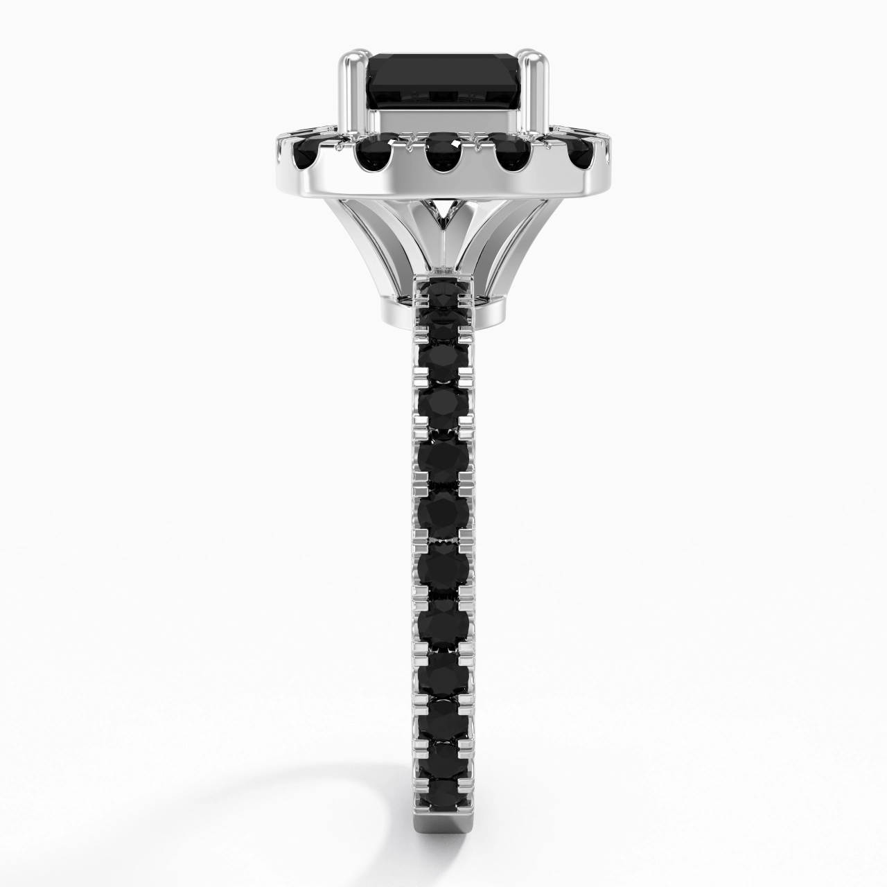 Delicado Asscher 2.00ct Circonio cúbico Anillo de Compromiso