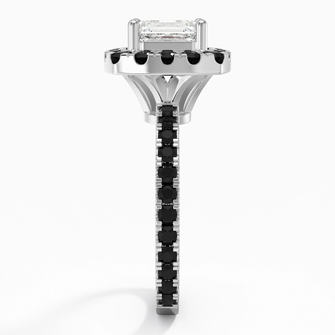 Delicado Asscher 2.00ct Circonio cúbico Anillo de Compromiso