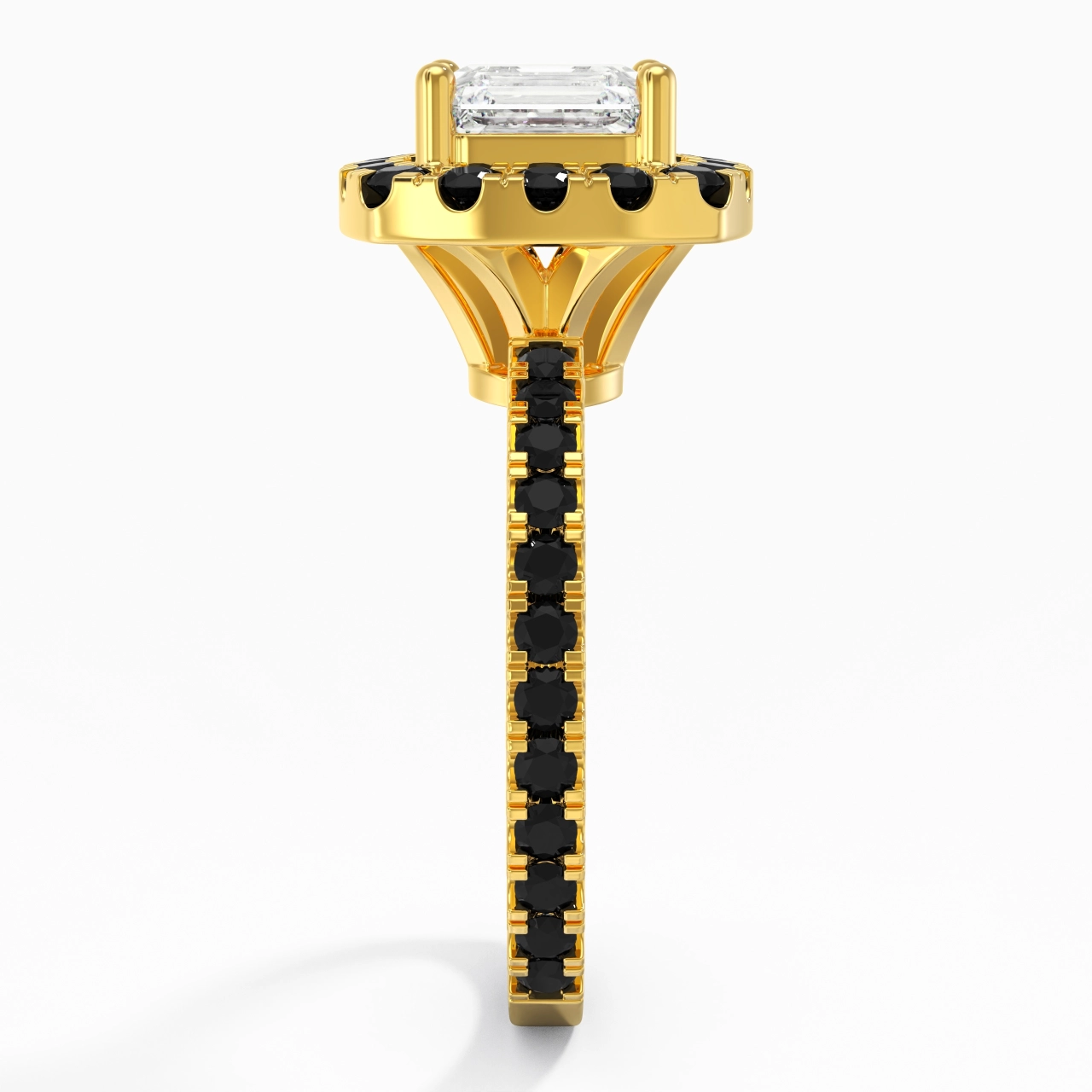 Delicado Asscher 2.00ct Circonio cúbico Anillo de Compromiso